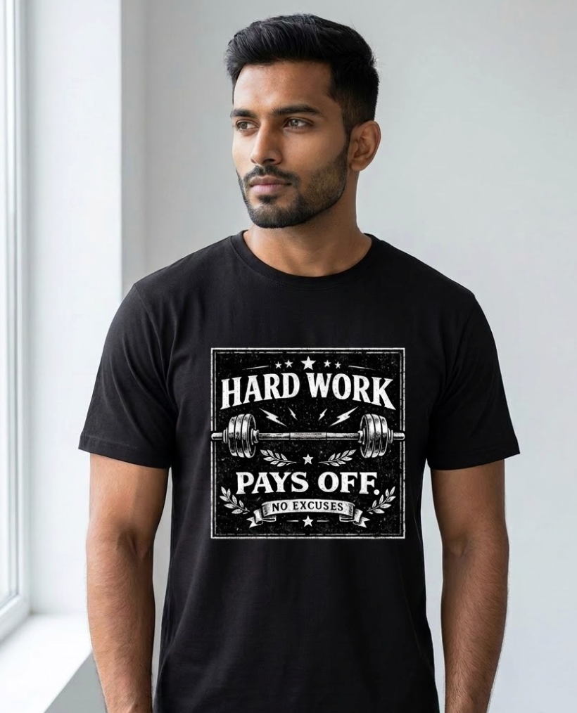 Hard Work Pays Off Tee – No Excuses. Only Results.