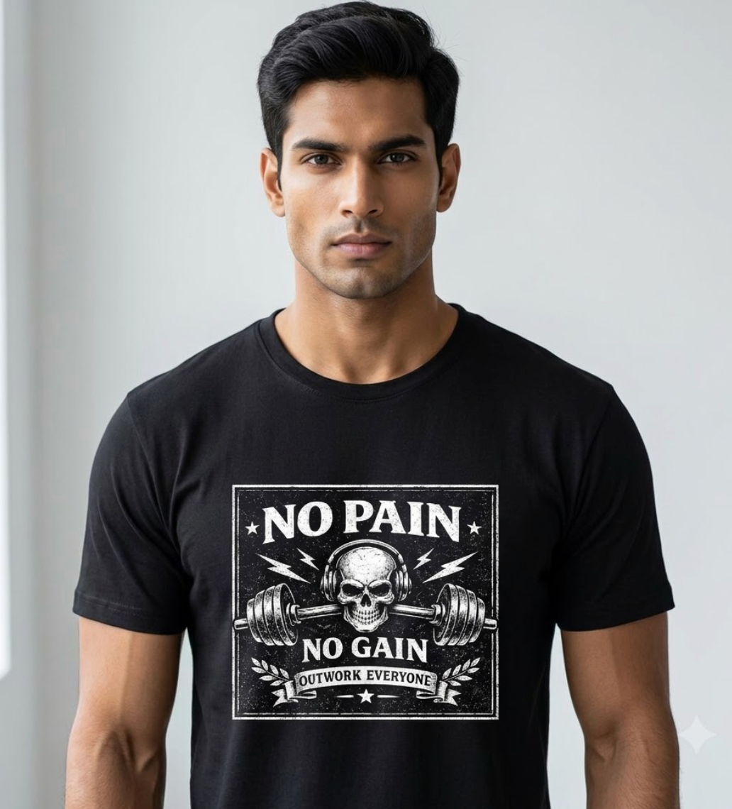 No Pain No Gain Tee – Outwork Everyone.